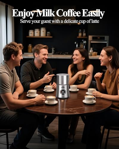 Milk Frother Electric 5 in 1 - Automatic Milk Frothers 500ml Large Capacity Split Milk Steamer Silent Operation Milk Heater and Warmer Hot & Cold Milk Foamer Dishwasher Safe for Latte Coffee Chocolate - Image 7