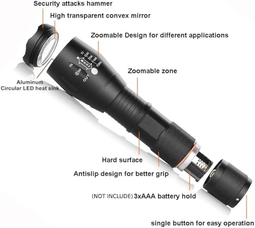 XLENTGEN 300 Yard Green Hunting Light Kit Zoomable Rechargeable with Switch - image 7