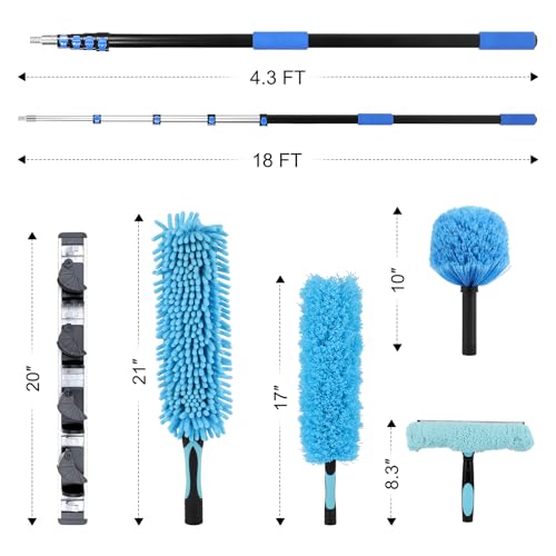 25ft High Reach Duster Kits for Cleaning Ceiling Fan, High Roof,Window by FAHKNS - Used condition - Image 2