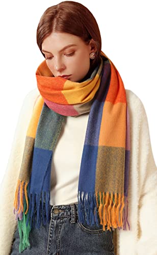 MAIRY Schals für Damen UK Kaschmir Tartan Schal Winter Lange Stola Schal Schals Pashmina Tücher und Wraps für Hochzeit F10007 Cover