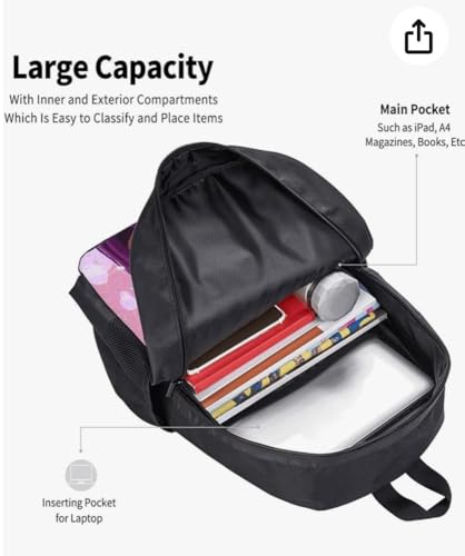 Graphic Designed Mutli Colored Backpacks (SHOE, BLACK YELLOW WHITE BLUE)3