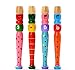 FBGood Jouet Piccolo pour Enfants en Bois Dessin Animé, Jouets Trompette en Bois Coloré Hooter Bugle Jouet éducatif Cadeau pour Les Enfants (multicolroe)