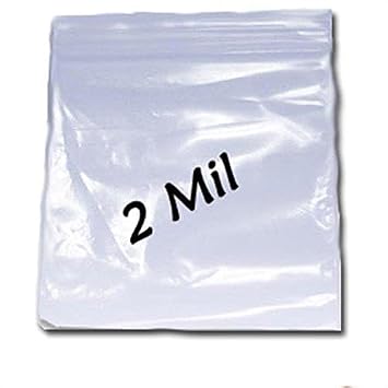 Premium 2X, 1000 Clear Reclosable Zipper Bags 1 x 1 - 2 mil Thick