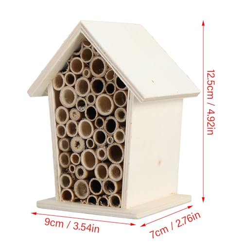 Abrigo de Madeira para Abelhas, Alojamento Artesanal para Abelhas, Besouros e Polinizadores, Caixa d