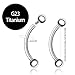 ZYTAIJEW 2pcs 16G 8mm G23 Titanium Internally Threaded 3mm Ball Helix Earrings Eyebrow Lip Navel Barbell Body Piercing