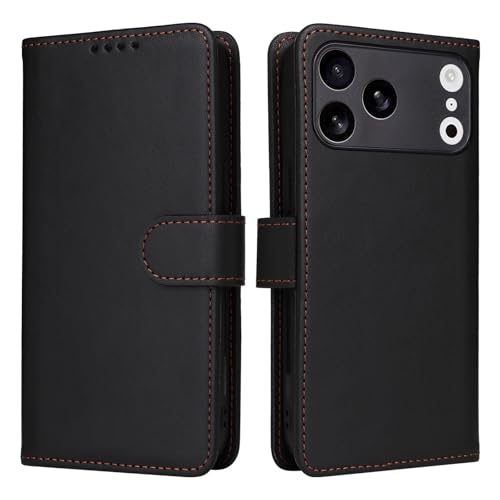 Étui iPhone 17 Pro en cuir de qualité supérieure noir