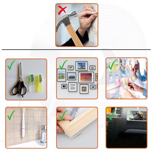Image of HUBTURE 3 Meter Multipurpose Double Sided Nano Grip Tape - Heavy Duty, Reusable, Washable, Heat Resistant, Adhesive Silicone Tape - 2mm Thick Anti-Slip Transparent Tape for Home & Office (Pack of 1)