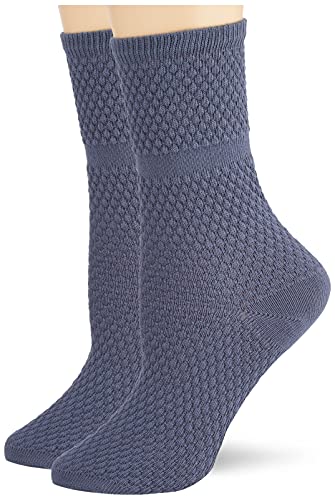 Marc O’Polo Body & Beach Multipack W-Socks 2-Pack Chaussette, Gris-Bleu, 35-38 Femme Cover
