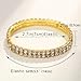 BQfife Sexy Anklets for Women Crystal Rhinestone Stretch Tennis Ankle Elastic Bracelet Gold Sliver (Gold)