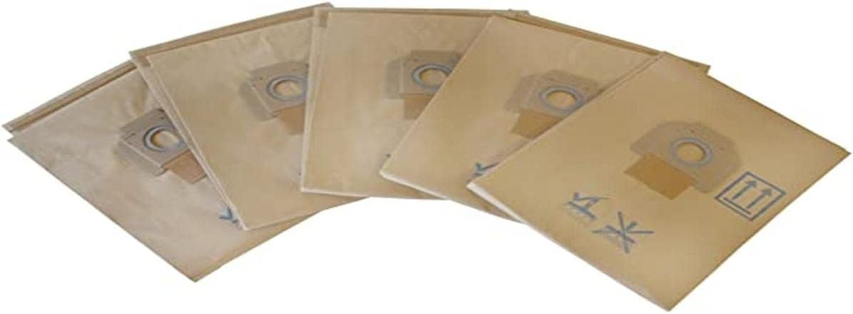Nilfisk Filter Bag (5 Pieces, for Industrial 7 dust Class M 40-OM PC TYPE22 / ATTIX 791-2M/B1, Accessories for Vacuum Cleaners) 302001484, Various Materials, 70 liters, Beige