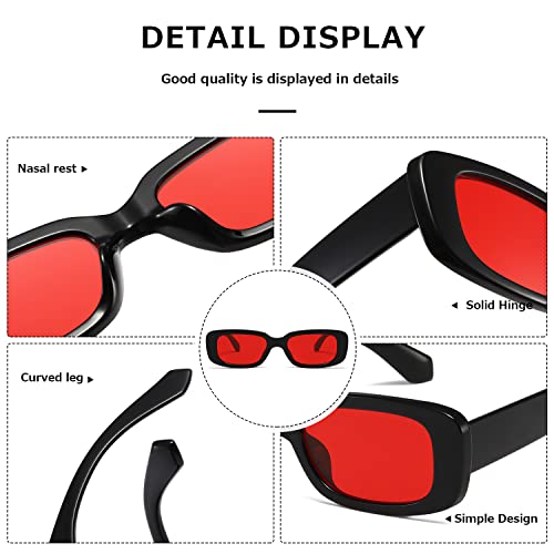 Kimorn Rectangle Sunglasses For Women Men Trendy Retro Fashion Sun Glasses 90’S Vintage Square Frame K1200 thumb #4