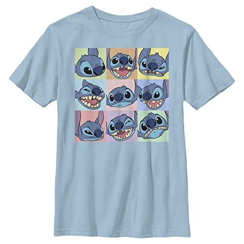 Disney Lilo 9 Box Stitch Boy's Solid Crew Tee