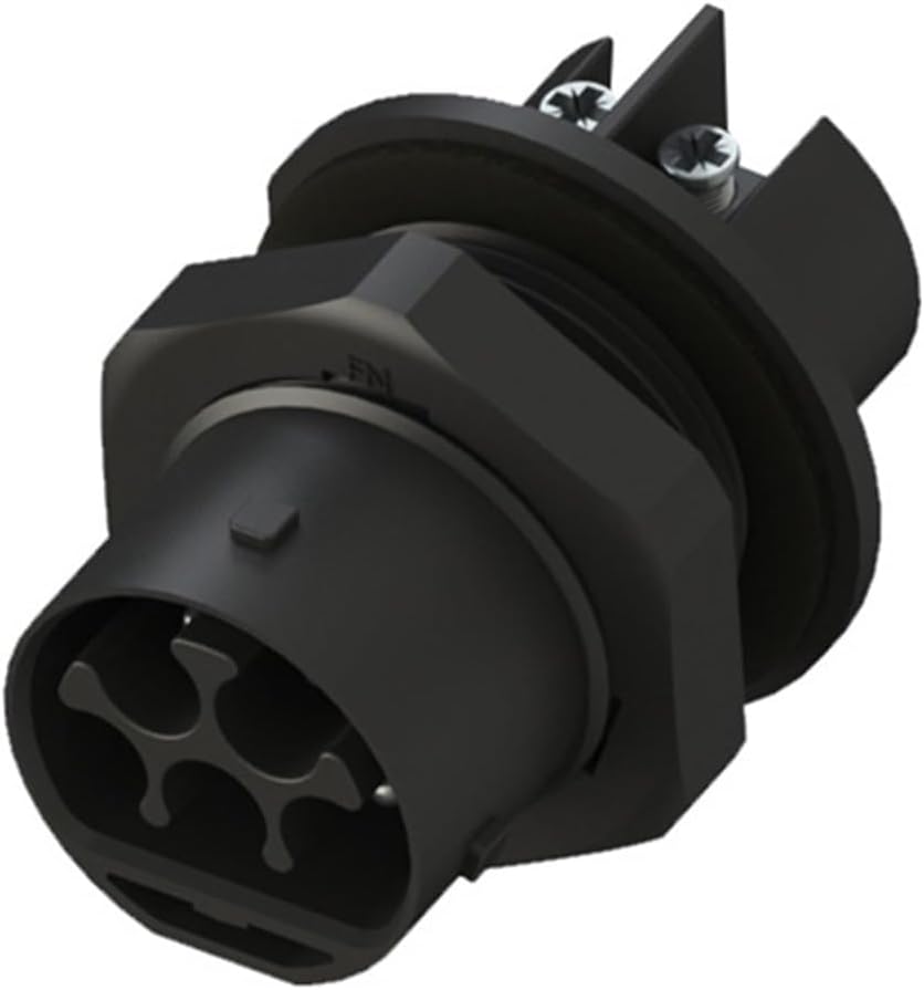 10 Pieces/Set IP68 5-pin Screw Crimp Cable Waterproof Plastic Power Socket Power Connector 25A Panel/Button Cable(EC050-1136-00)