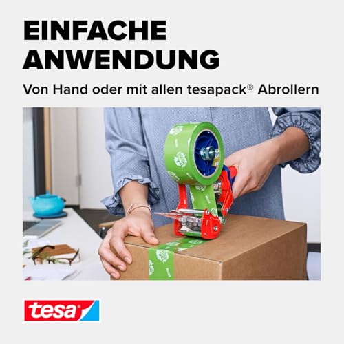 tesa pack STRONG RECYCLED - Paketklebeband aus 100% recyceltem Kunststoff, Klebeband für mittelschwere Pakete - UV- und alterungsbeständig… – Ansicht 4