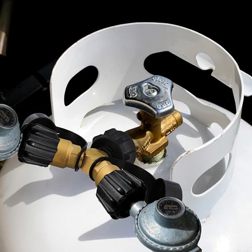 Dumble Propane Tank Adapters LP Gas Line Splitter 2 Way Hose Tee Y Propane Splitter - 2 Acme QCC1 Thread and Female POL by Dumble - Image 2