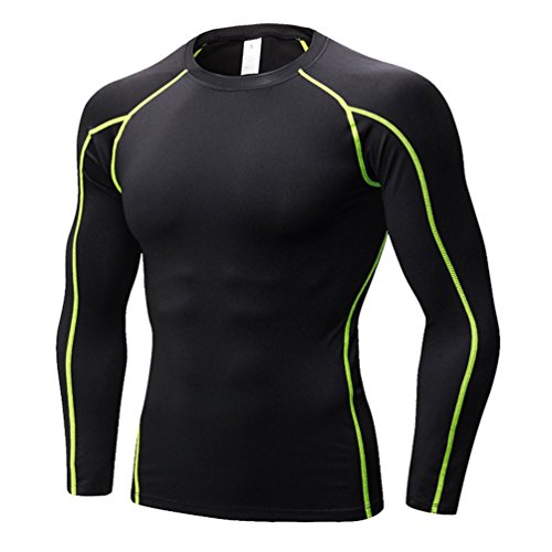 YiiJee Uomo Base Layer Tops Compressione T-Shirts