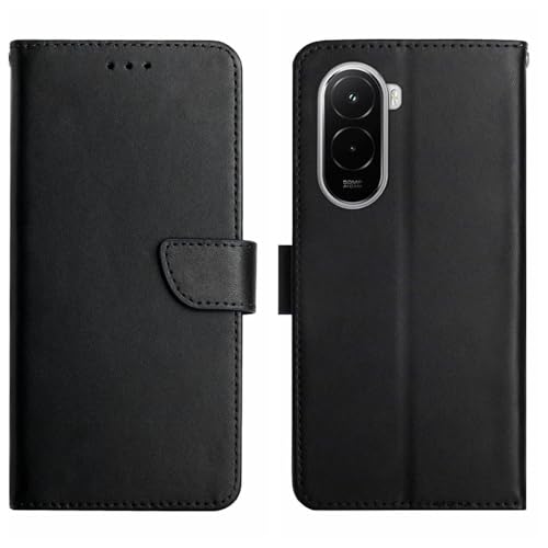 Étui cuir Xiaomi Poco M7 4G housse noire de protection intégrale SHIEID