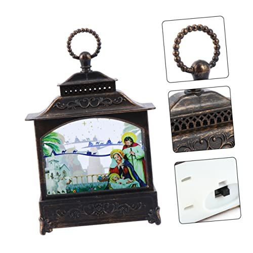 Luxshiny lareira de natal decorações de Natal vela de led lanterna do papai noel lanterna de mesa de