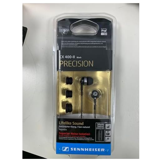 Sennheiser CX 400-II Precision Stereo-In-Ear-Kopfhörer (1,2 m Kabellänge, 3,5 mm Klinkenstecker, Earadapterset S/M/L, Tragetasche) schwarz