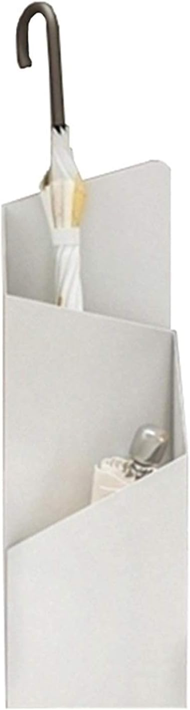 Umbrella Stand with Mobile Tray, Large Capacity Waterproof & Rust-Resistant Umbrella Holder, White Umbrella Base for Home & Office Use