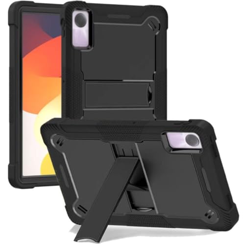 Image of WHITBULL Dual Layer Heavy Duty Shockproof Cases Covers with Built-in Stand Compatible with Lenovo Tab M11 11 inch Cover Case, Black
