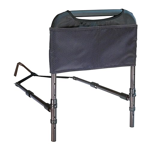 Able Life Bedside Safety Handle, Padded Stand Assist Railing for Seniors, Height Adjustable Bed Rail with Pouch for Elderly Adults, Fits King, Queen, Full and Twin Beds, ASTM Safety Approved Bedrail