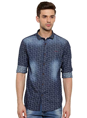 Image of SHOWOFF Men's Regular (Shirt Collar Navy Blue XL)