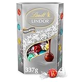 Lindt Lindor Silver Assorted Chocolate Truffles – 337g Box (Approx. 26 Balls) – Smooth Filling – Gift, Birthday, Congratulations, Sharing Treat