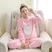Produktbild Pyjama Damen Nachthemd Schlafanzug Dicker Warmer Flanell Niedlicher Kapuzenpyjama-Sets Damen Winter Langarm Coral Velvet Nachtwäsche Homewear XXL 04