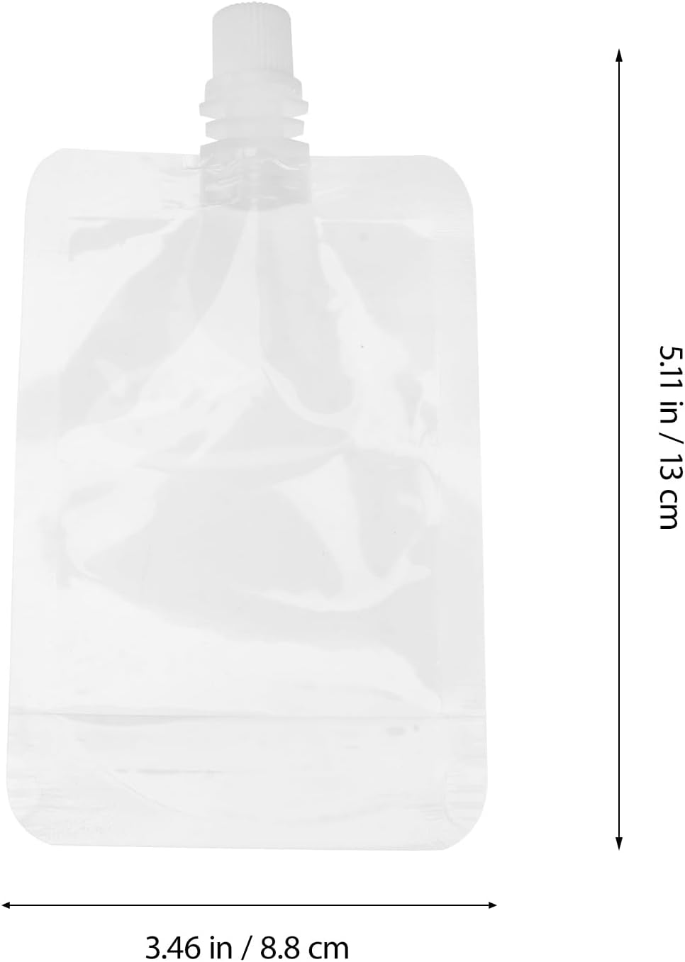 30pcs Plastic Pouch, 100ml Drinks Flasks Disposable Fillable Drink Pouches Take Out Beverage Juice Bags for Travel Outdoor