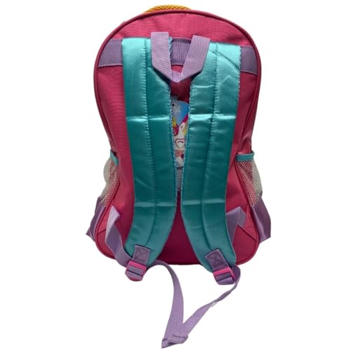 Mochila Unicórnio de Costas Alças Alcochoadas Bolsos Laterais Escolar Passeio Bolsa Infantil Feminin