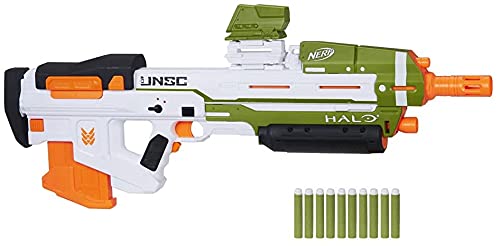 NERF Halo MA40 motorisierter Dart Blaster mit 10-Dart Clip-Magazin, 10 Nerf Elite Darts in recycelbarer Verpackung + 2X… – Bild 5