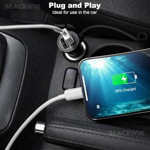 Image of Blackwik USB to Lightning Cable, Certified Fast Charging & Data Sync Charging Cable Compatible with iPhone 14, 13, 12, 11, X, XS, XR, 8 Plus & iPads
