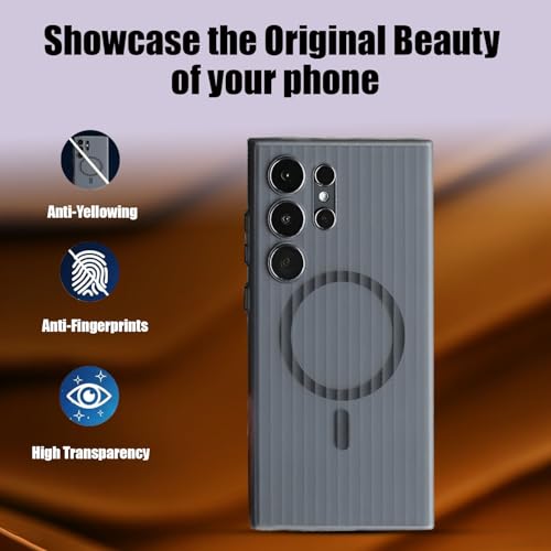 Image of AIBEX Protective Back Case Cover Compatible for Samsung S24 Ultra| Camera & Body Protection| Shockproof,Scratch Resistant| Mag-Saf Wireless Charging Support - Black