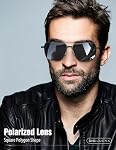 LUENX Square Aviator Sunglasses for Men Women Polarized | UV400 Polygon Lens Driving