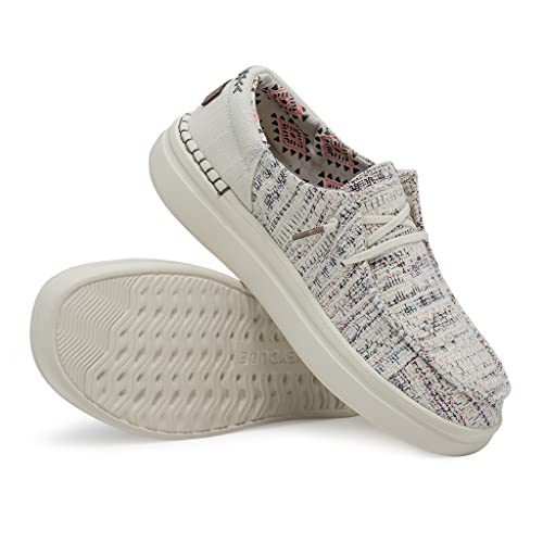 Hey Dude Women's Wendy Rise Boho White Size 5 | Women’s Shoes | Women’s Lace Up Loafers | Comfortable & Light-Weight #TOP29