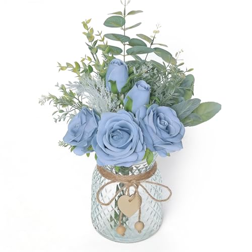 Rosas artificiales sin mantenimiento para centros de mesa de hogar 6