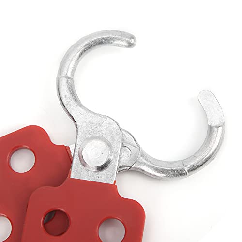 Image of Lockout Hasp Safety Hasp, 10Pcs Tagout Hasp Insulation Padlock Hasp, Safety Aluminium Hasp Lock 6 Holes Interlock 1.0 Inch Inside Jaw Diameter, Lock Out Tag Out Hasp