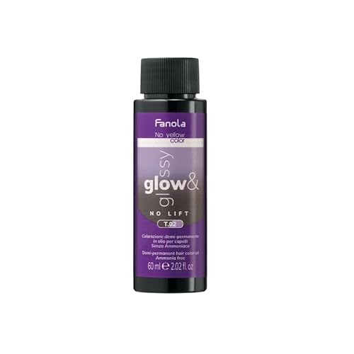 Fanola Glow & Glossy Oil Toner T.02 60Ml - Colorazione Semi Permanente In Olio Senza Ammoniaca