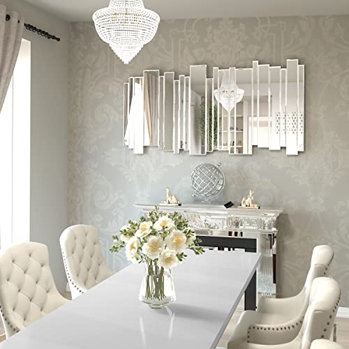 Jacuko Wall Mirrors Decorative- Large Art Wall Mirror Grecian Venetian Mirror For Living Room/ Entryway/ Hotel 23.6*47.2 In #TOP6