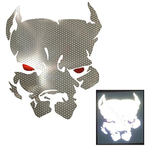 Image of customTAYLOR33 High Intensity Reflective Pitbull Decal (10 inches X 8.5 inches)