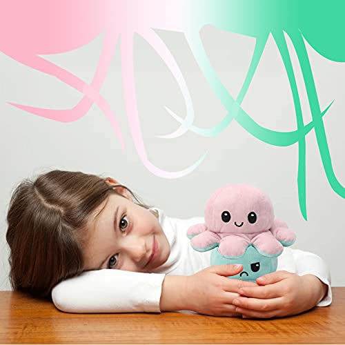 Reversible Octopus Soft Toys, doppelseitiges Flip Octopus Plüschtier,niedliche Mini Octopus StimmungsKuscheltiere Puppe… – Bild 8