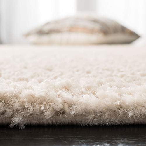 Tapete cuadrado beige 4 pies SAFAVIEH August Shag miniatura 7