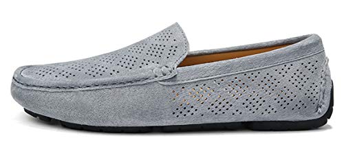 Santimon Mens Fashion Casual Boat Shoes Breathable Suede Slip on Driving Shoes2