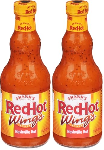 Frank's RedHot Nashville Hot Wings Sauce, 12 fl oz (Pack of 2)