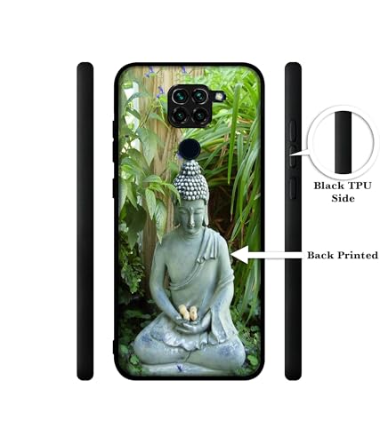 Image of Buddhism Design Premium 2D Printed Metal Back Case Cover for Mi Redmi Note 9 4G