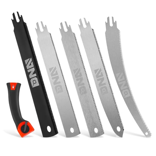 DNA MOTORING 6pcs Hand Saw Set Multi Blades, Hand Saw Drywall, Cutter Saw Hacksaw Long Blade, Hand Saw Jab Saw For Cutting Wood, Metel, Plastic, Plywood Blade Quick Change Mechanism, TOOLS-00722