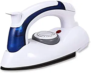 Vruta Travel Iron Portable Powerful Variable Temperature Electrical Steam Iron with Foldable Handle Compact & Lightweight - Multicolor