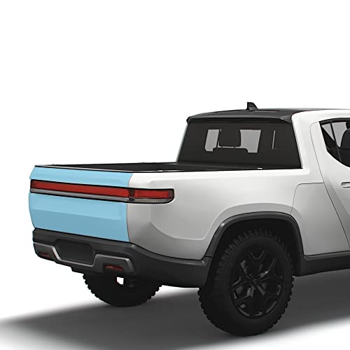 Tailgate Rear Bumper PPF for Rivian R1T 2021-2025, Top Piece Only 8mil Custom Fit Anti Scratch Paint Protection Film Cover, Clear Self Healing Shield Guard