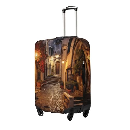 Italian Old Street Print Luggage Suitcase Cover Protector Luggage Washable Covers With Concealed Zipper2
